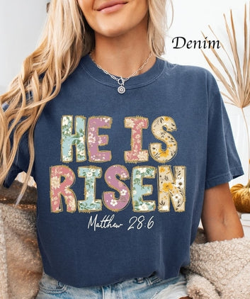 He Is Risen T-Shirt – Faith-Inspired Easter Tee