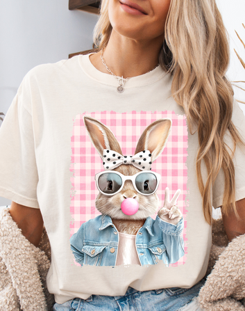 Cute Bunny Graphic Tee | Bunny Illustration T-Shirt